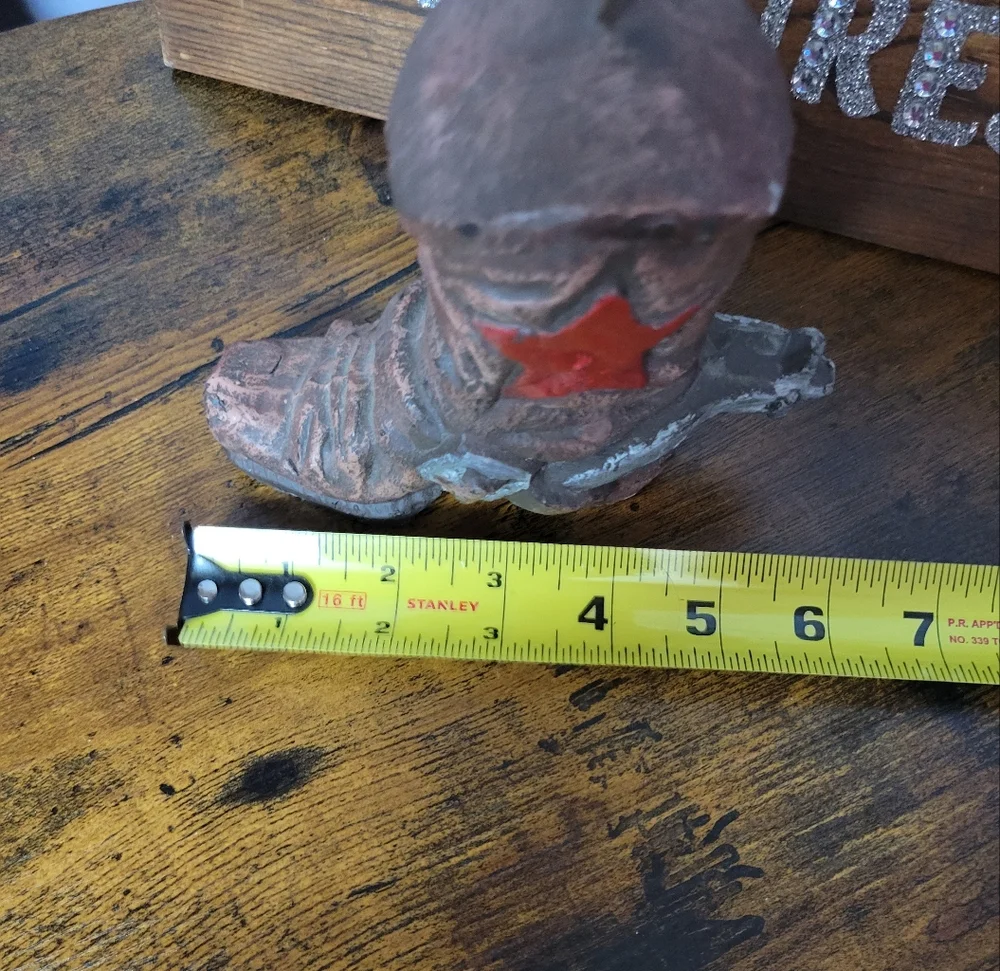 Vintage Rustic Cowboy Boot candle with Red Star super cute - Picture 10 of 12